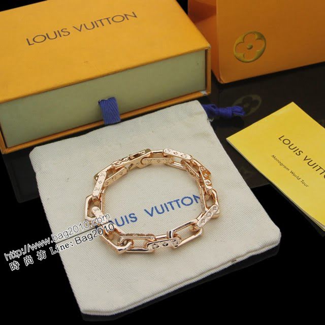 Louis Vuitton新款飾品 路易威登男女同款手鏈 LV粗鏈條手鏈  zglv1831